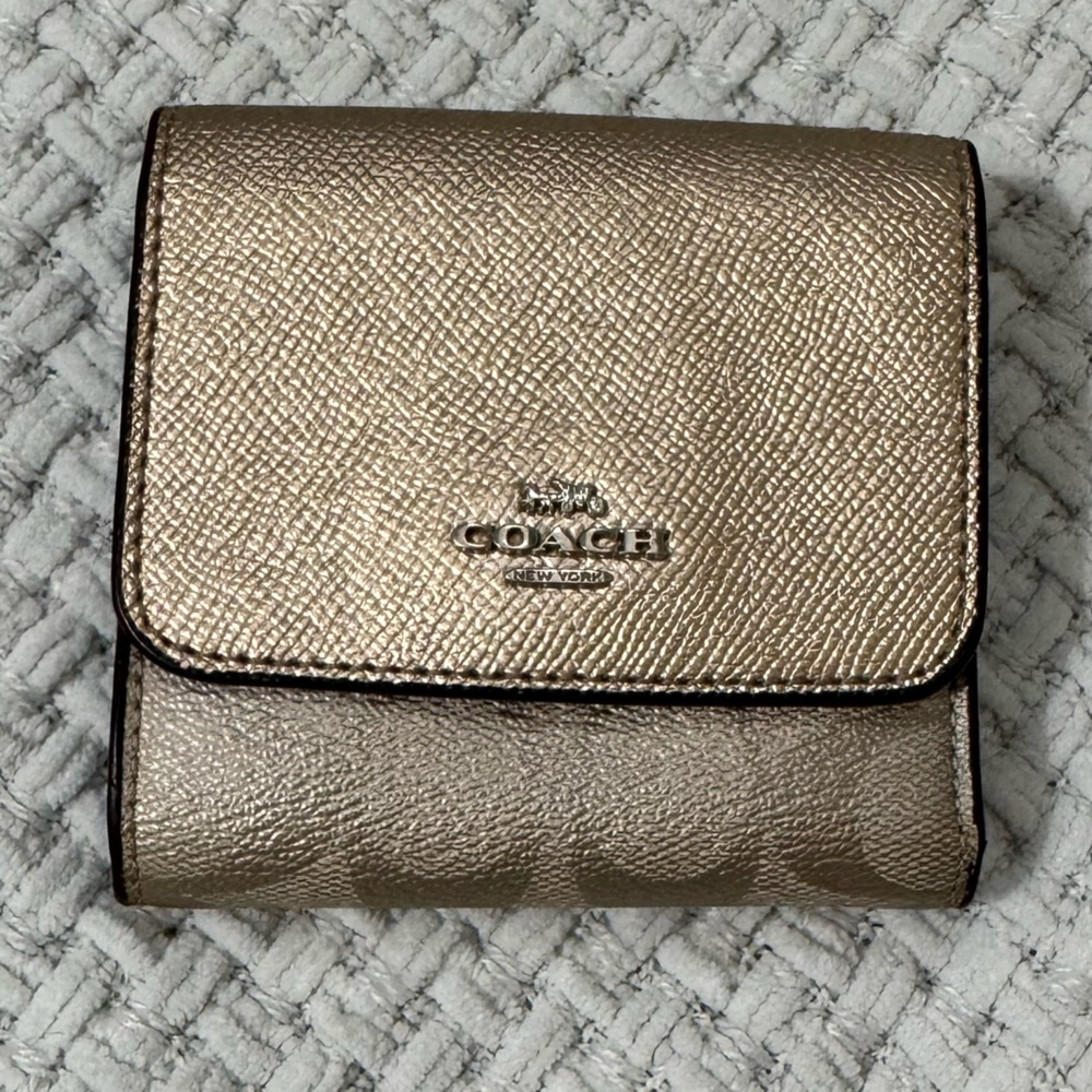 Coach gold Metallic Wallet